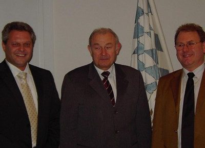 Gespräch zwischen Ministerpräsident Dr. Günther Beckstein und Wolfgang Kurzer und Robert Kasseckert (2007)